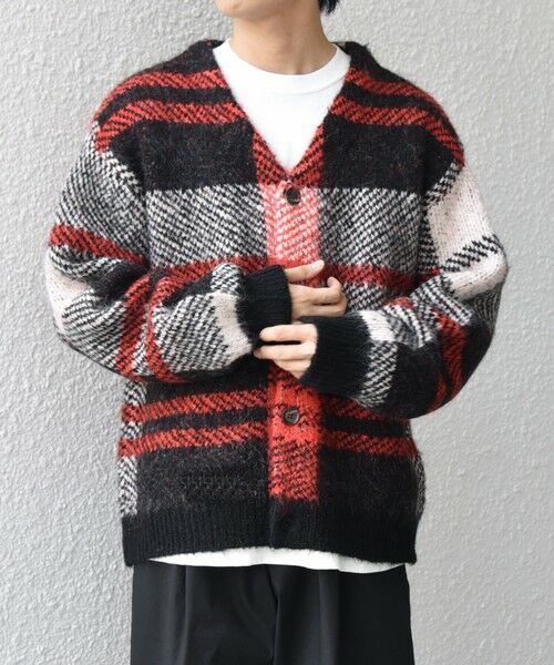 SHIPS / シップス カーディガン・ボレロ | SHIPS any:〈手洗い可能〉アルパカ ミックス シャギー チェック ニット カーディガン◇ | 詳細8