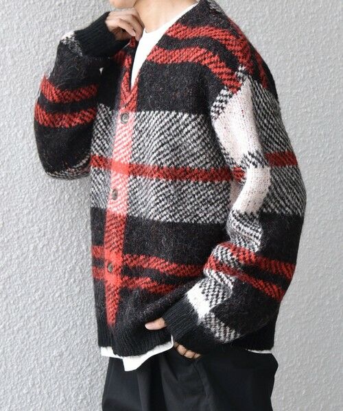 SHIPS / シップス カーディガン・ボレロ | SHIPS any:〈手洗い可能〉アルパカ ミックス シャギー チェック ニット カーディガン◇ | 詳細9
