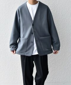 SHIPS / シップス ノーカラージャケット | SHIPS any: 〈洗濯機可能〉ソフトダンボール ウォーム ノーカラー リラックス ジャケット◇