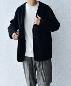 SHIPS / シップス ノーカラージャケット | SHIPS any: 〈洗濯機可能〉ソフトダンボール ウォーム ノーカラー リラックス ジャケット◇