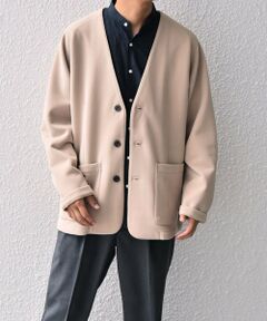 SHIPS / シップス ノーカラージャケット | SHIPS any: 〈洗濯機可能〉ソフトダンボール ウォーム ノーカラー リラックス ジャケット◇