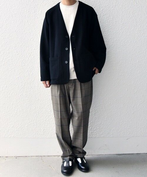 SHIPS / シップス ノーカラージャケット | SHIPS any: 〈洗濯機可能〉ソフトダンボール ウォーム ノーカラー リラックス ジャケット◇ | 詳細8