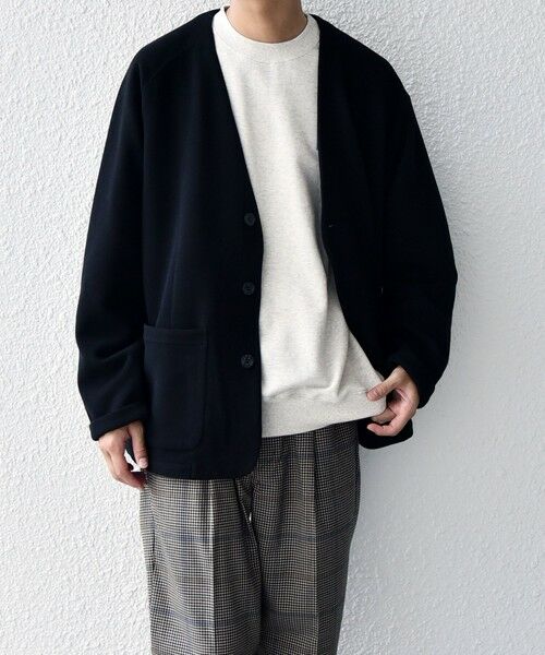 SHIPS / シップス ノーカラージャケット | SHIPS any: 〈洗濯機可能〉ソフトダンボール ウォーム ノーカラー リラックス ジャケット◇ | 詳細10
