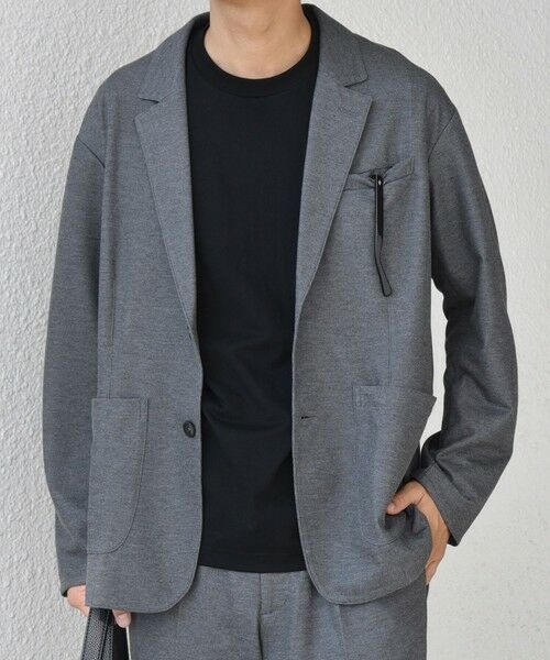 SHIPS / シップス テーラードジャケット | SHIPS any: 360° THE CIRCLE STRETCH ジャガード ジャージー ジャケット(セットアップ対応)◇ | 詳細3