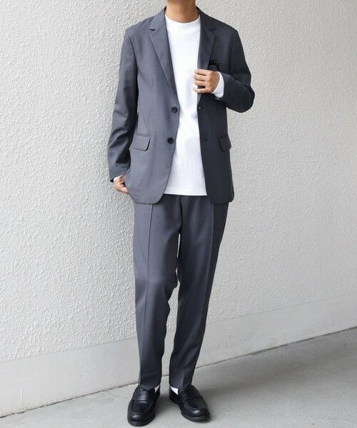 SHIPS / シップス セットアップ | SHIPS any:〈洗濯機可能/抗ピリング〉ウールライク オールシーズン セットアップ ジャケット & イージーパンツ◇(チャコールグレー)