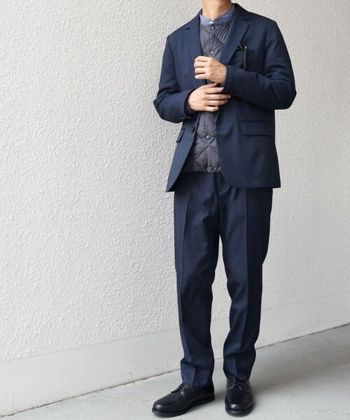 SHIPS / シップス セットアップ | SHIPS any:〈洗濯機可能/抗ピリング〉ウールライク オールシーズン セットアップ ジャケット & イージーパンツ◇(ネイビー)