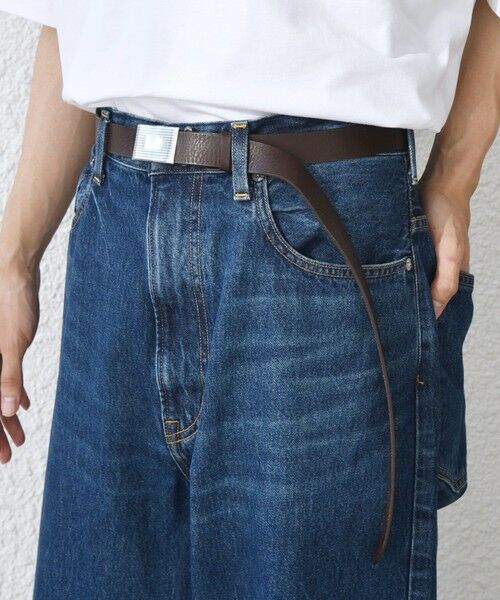 SHIPS / シップス ベルト・サスペンダー | SHIPS any: スライド バックル フリーサイズ レザー ベルト◇ | 詳細1