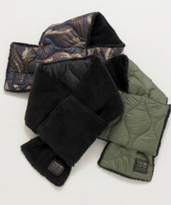 SHIPS / シップス マフラー・ショール・スヌード・ストール | TAION:〈手洗い可能〉ミリタリー キルティング リバーシブル ダウンマフラー