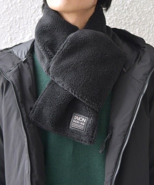 SHIPS / シップス マフラー・ショール・スヌード・ストール | TAION:〈手洗い可能〉ミリタリー キルティング リバーシブル ダウンマフラー | 詳細6