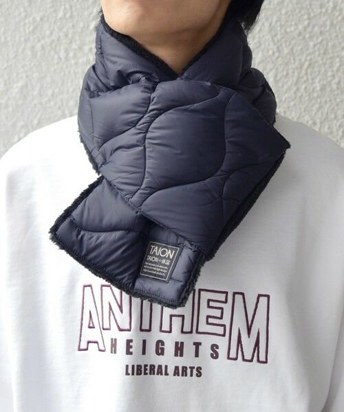 SHIPS / シップス マフラー・ショール・スヌード・ストール | TAION:〈手洗い可能〉ミリタリー キルティング リバーシブル ダウンマフラー | 詳細16