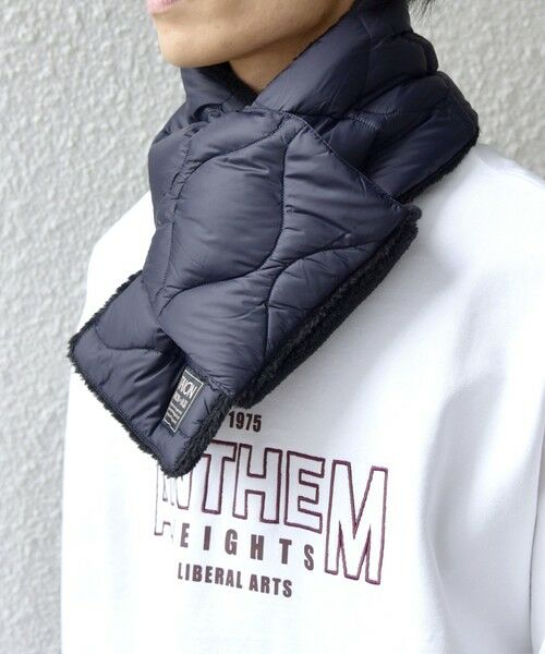 SHIPS / シップス マフラー・ショール・スヌード・ストール | TAION:〈手洗い可能〉ミリタリー キルティング リバーシブル ダウンマフラー | 詳細17
