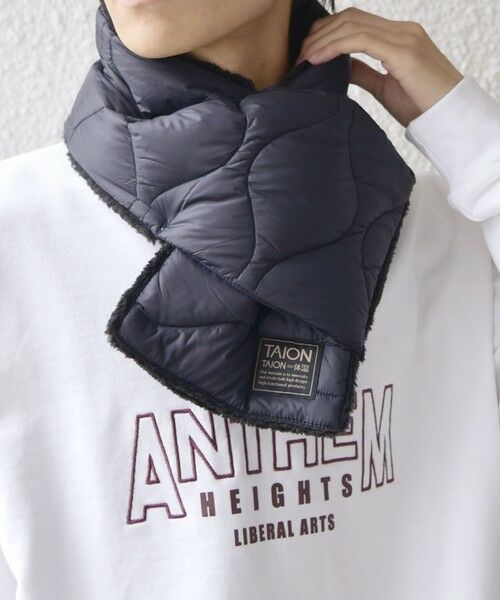 SHIPS / シップス マフラー・ショール・スヌード・ストール | TAION:〈手洗い可能〉ミリタリー キルティング リバーシブル ダウンマフラー | 詳細18