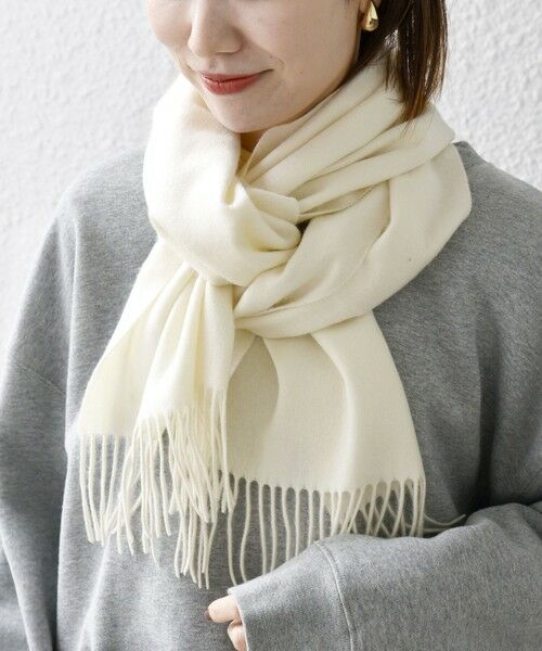 SHIPS / シップス マフラー・ショール・スヌード・ストール | SHIPS any: カシミヤ ソリッド マフラー 25AW | 詳細1