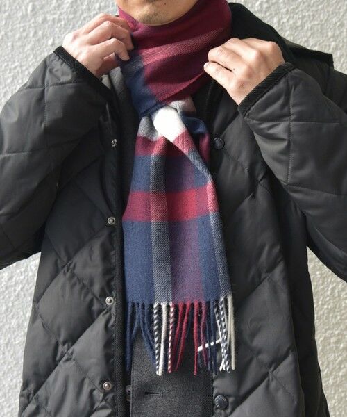 SHIPS / シップス マフラー・ショール・スヌード・ストール | SHIPS any: ウール/カシミヤ チェック マフラー | 詳細8