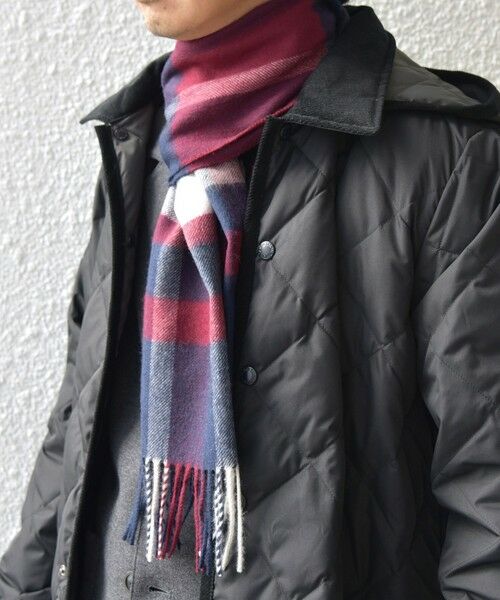 SHIPS / シップス マフラー・ショール・スヌード・ストール | SHIPS any: ウール/カシミヤ チェック マフラー | 詳細9