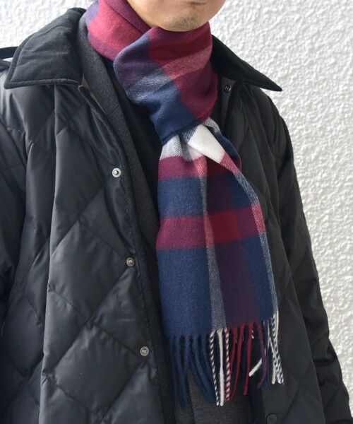 SHIPS / シップス マフラー・ショール・スヌード・ストール | SHIPS any: ウール/カシミヤ チェック マフラー | 詳細10