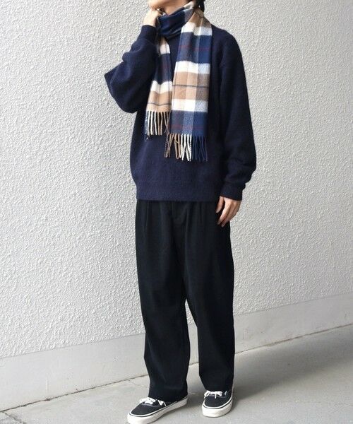 SHIPS / シップス マフラー・ショール・スヌード・ストール | SHIPS any: ウール/カシミヤ チェック マフラー | 詳細12