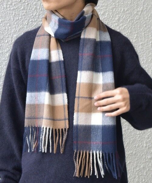 SHIPS / シップス マフラー・ショール・スヌード・ストール | SHIPS any: ウール/カシミヤ チェック マフラー | 詳細14