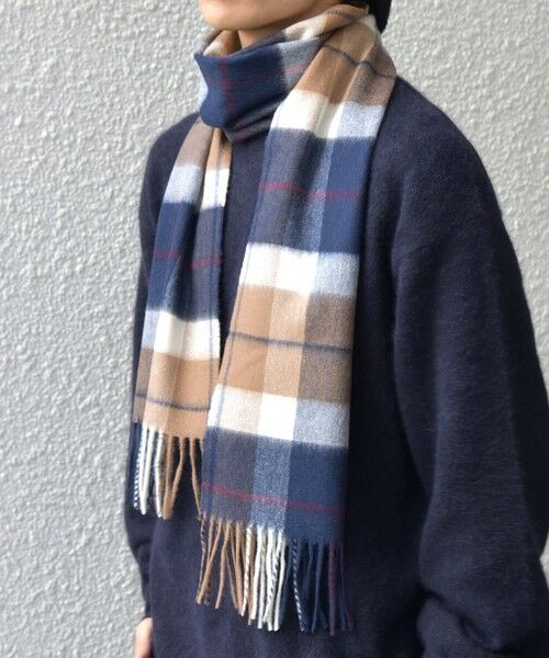 SHIPS / シップス マフラー・ショール・スヌード・ストール | SHIPS any: ウール/カシミヤ チェック マフラー | 詳細15