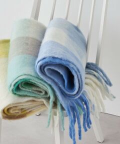 SHIPS / シップス マフラー・ショール・スヌード・ストール | SHIPS any:〈手洗い可能〉ボリューム シャギー チェック マフラー (ユニセックス) 25AW◇