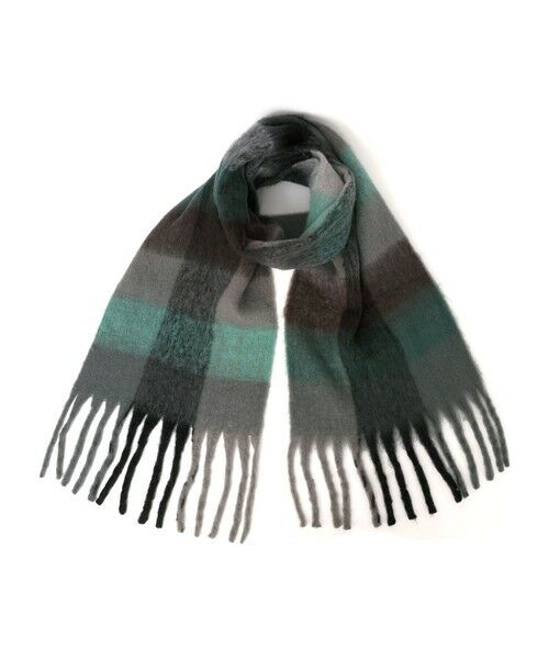 SHIPS / シップス マフラー・ショール・スヌード・ストール | SHIPS any:〈手洗い可能〉ボリューム シャギー チェック マフラー (ユニセックス) 25AW◇ | 詳細1