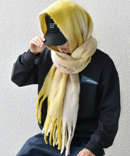 SHIPS / シップス マフラー・ショール・スヌード・ストール | SHIPS any:〈手洗い可能〉ボリューム シャギー チェック マフラー (ユニセックス) 25AW◇ | 詳細3