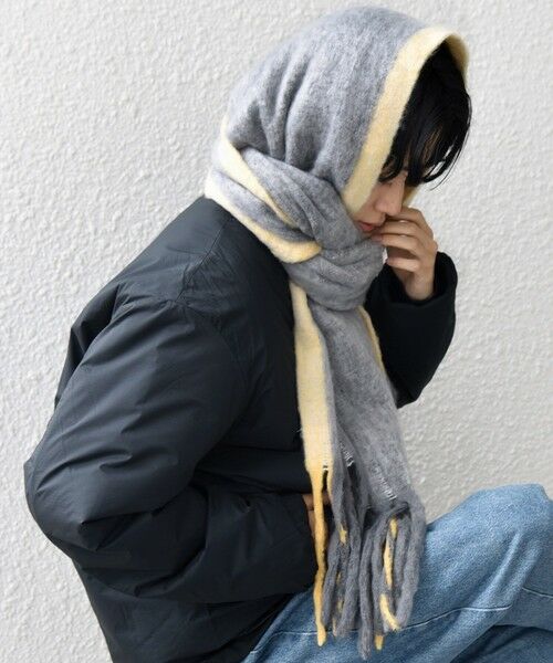SHIPS / シップス マフラー・ショール・スヌード・ストール | SHIPS any:〈手洗い可能〉ボリューム シャギー スイッチ マフラー (ユニセックス)◇ | 詳細1