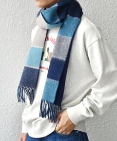 SHIPS / シップス マフラー・ショール・スヌード・ストール | SHIPS any: サープラスヤーン ウール リバーシブル チェック マフラー◇