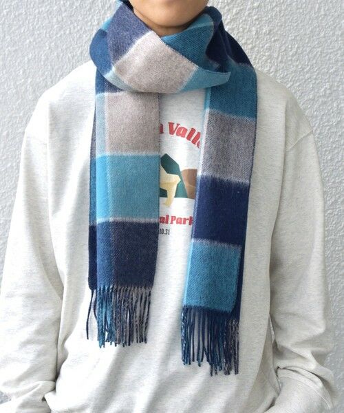 SHIPS / シップス マフラー・ショール・スヌード・ストール | SHIPS any: サープラスヤーン ウール リバーシブル チェック マフラー◇ | 詳細6