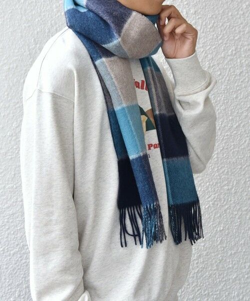 SHIPS / シップス マフラー・ショール・スヌード・ストール | SHIPS any: サープラスヤーン ウール リバーシブル チェック マフラー◇ | 詳細7