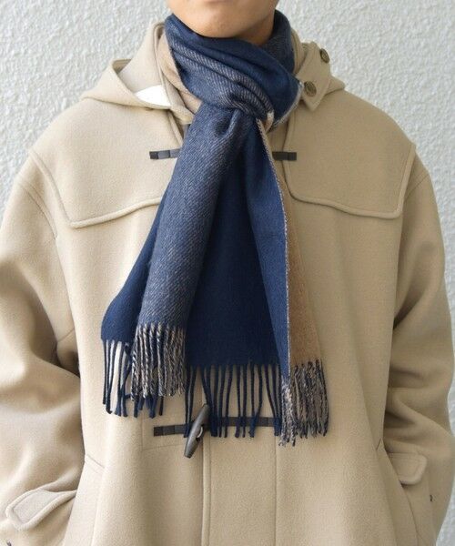 SHIPS / シップス マフラー・ショール・スヌード・ストール | SHIPS any: サープラスヤーン ウール カシミヤ リバーシブル パネル マフラー◇ | 詳細7