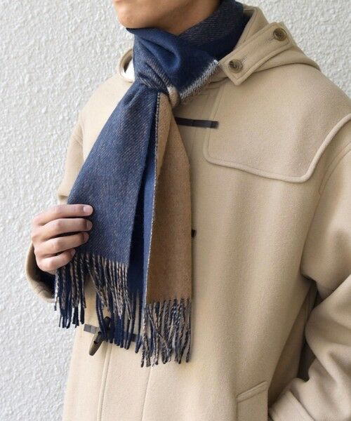 SHIPS / シップス マフラー・ショール・スヌード・ストール | SHIPS any: サープラスヤーン ウール カシミヤ リバーシブル パネル マフラー◇ | 詳細8