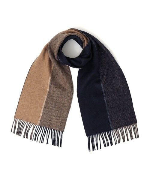 SHIPS / シップス マフラー・ショール・スヌード・ストール | SHIPS any: サープラスヤーン ウール カシミヤ リバーシブル パネル マフラー◇ | 詳細9