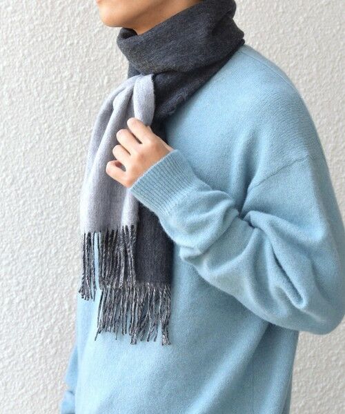SHIPS / シップス マフラー・ショール・スヌード・ストール | SHIPS any: サープラスヤーン ウール カシミヤ リバーシブル ソリッド マフラー◇ | 詳細1