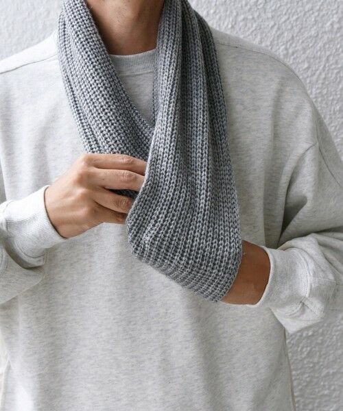 SHIPS / シップス マフラー・ショール・スヌード・ストール | SHIPS any: ウール / カシミヤ ホールガーメント ニット マフラー◇ | 詳細4