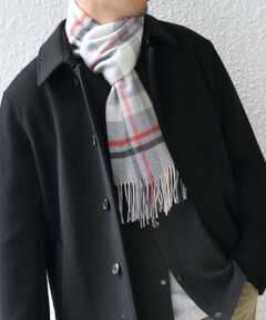 SHIPS / シップス マフラー・ショール・スヌード・ストール | SHIPS any: サープラスヤーン ウール カシミヤ チェック マフラー◇