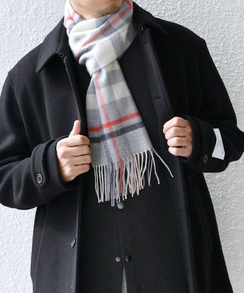 SHIPS / シップス マフラー・ショール・スヌード・ストール | SHIPS any: サープラスヤーン ウール カシミヤ チェック マフラー◇ | 詳細3