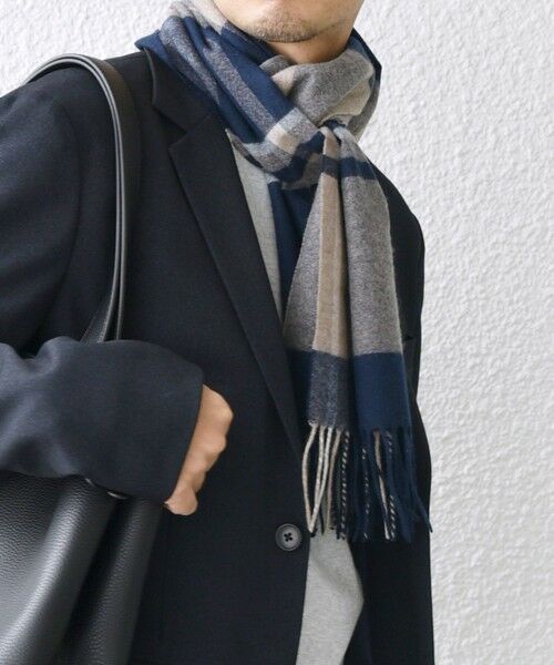 SHIPS / シップス マフラー・ショール・スヌード・ストール | SHIPS any: サープラスヤーン ウール カシミヤ チェック マフラー◇ | 詳細27
