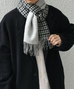 SHIPS / シップス マフラー・ショール・スヌード・ストール | SHIPS any: カシミヤ ダブルフェイス チェック マフラー 24FW◇