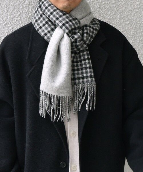SHIPS / シップス マフラー・ショール・スヌード・ストール | SHIPS any: カシミヤ ダブルフェイス チェック マフラー 24FW◇ | 詳細3