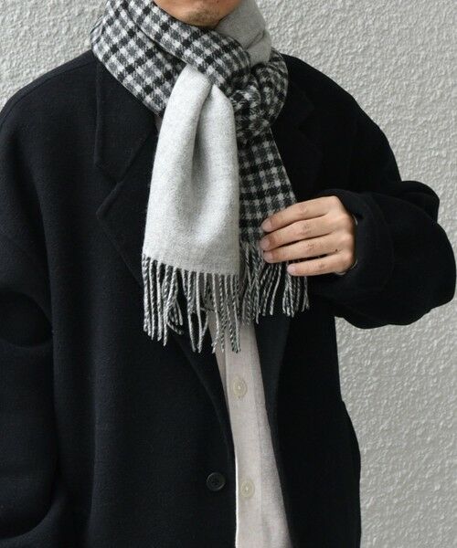 SHIPS / シップス マフラー・ショール・スヌード・ストール | SHIPS any: カシミヤ ダブルフェイス チェック マフラー 24FW◇ | 詳細5