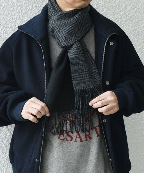 SHIPS / シップス マフラー・ショール・スヌード・ストール | SHIPS any: カシミヤ ダブルフェイス チェック マフラー 24FW◇ | 詳細13