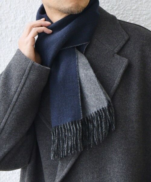 SHIPS / シップス マフラー・ショール・スヌード・ストール | SHIPS any: カシミヤ ダブルフェイス チェック マフラー 24FW◇ | 詳細24