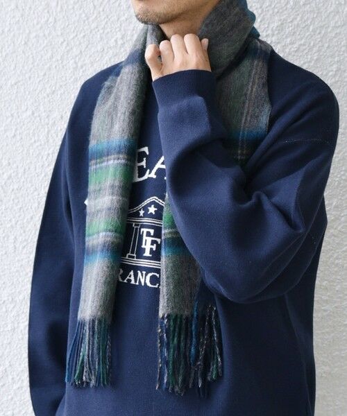 SHIPS / シップス マフラー・ショール・スヌード・ストール | SHIPS any: ウール リバーシブル チェック マフラー 24FW◇ | 詳細4