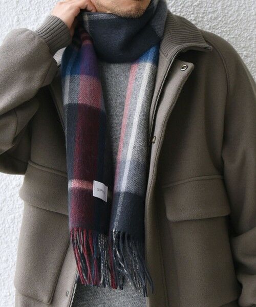 SHIPS / シップス マフラー・ショール・スヌード・ストール | SHIPS any: ウール リバーシブル チェック マフラー 24FW◇ | 詳細23