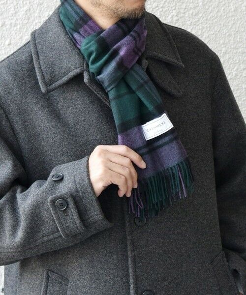 SHIPS / シップス マフラー・ショール・スヌード・ストール | 【WEB限定】SHIPS any: カシミヤ シングル チェック ストール◇ | 詳細14