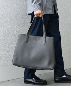 SHIPS / シップス トートバッグ | SHIPS any: スプリット レザー トートバッグ (クラッチバッグ付き) 25AW◇