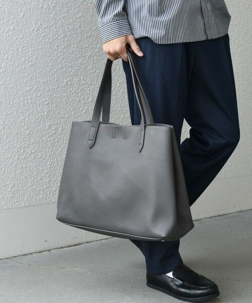 SHIPS / シップス トートバッグ | SHIPS any: スプリット レザー トートバッグ (クラッチバッグ付き) 25AW◇ | 詳細4