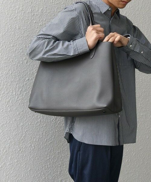 SHIPS / シップス トートバッグ | SHIPS any: スプリット レザー トートバッグ (クラッチバッグ付き) 25AW◇ | 詳細5