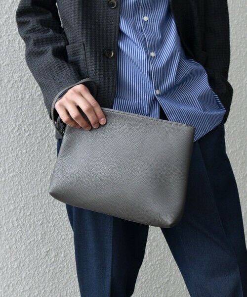 SHIPS / シップス トートバッグ | SHIPS any: スプリット レザー トートバッグ (クラッチバッグ付き) 25AW◇ | 詳細7